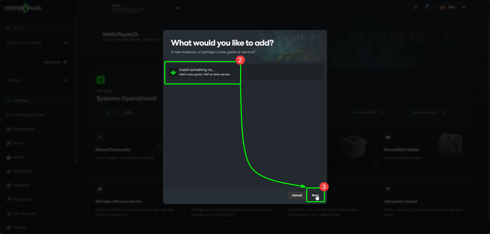 CreeperPanel DayZ Create Search