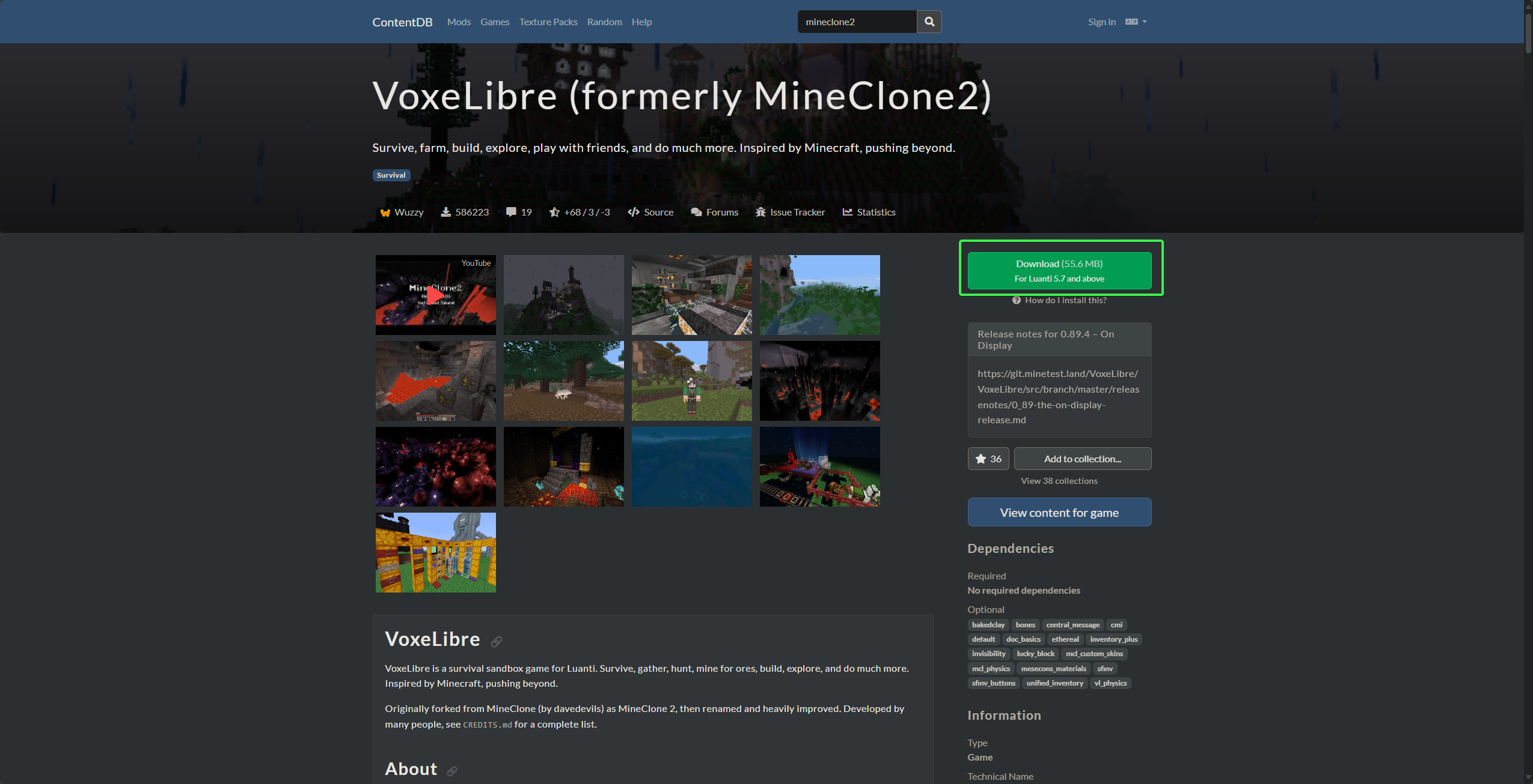 Luanti Install Games VoxeLibre