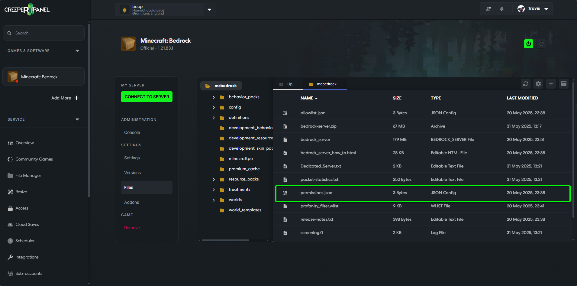 Minecraft Bedrock Op Player Open Permissions