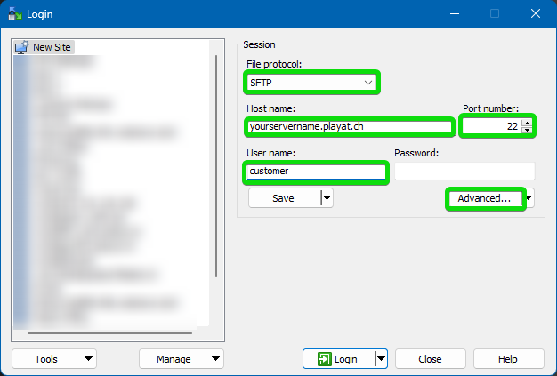SFTP Inital Setup